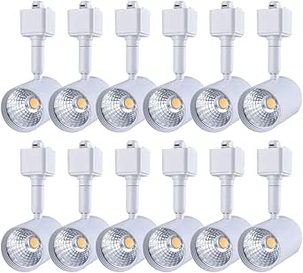 Mirrea 12 Pack LED Track Lighting Heads, 6.5W, Warm White (3000K), Compatible with H-Type Rail