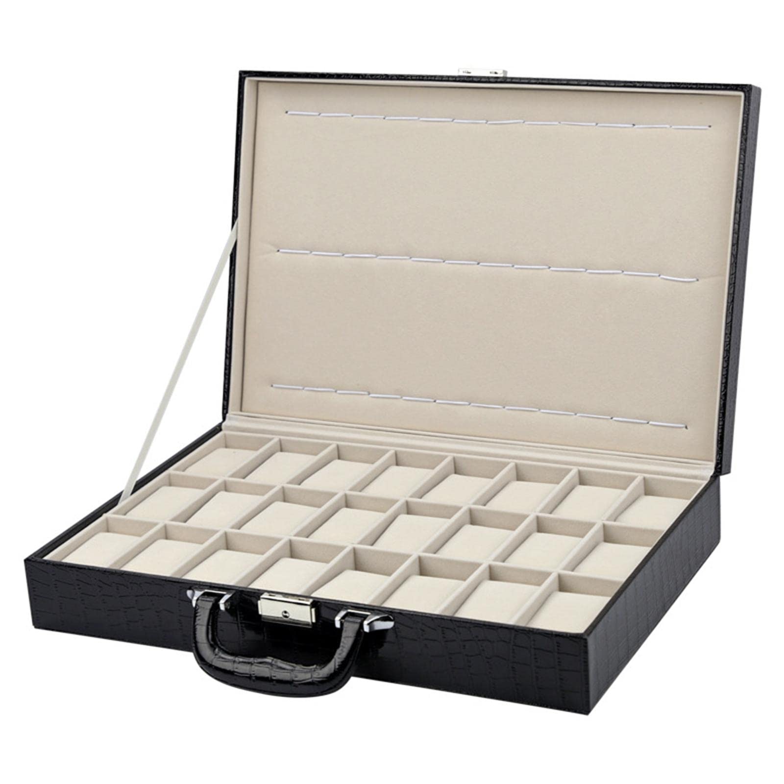 Caja para Relojes, Colección de Relojes, Organizador de Relojes, Vitrina con Bisagras Resistentes.