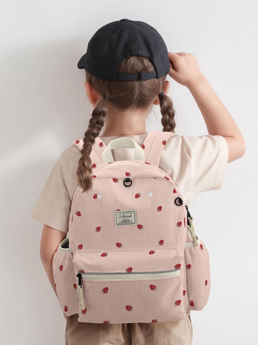 Corduroy Toddler Backpack for Boys 2-5: Preschool Backpack for Boys Girls - Cute Kids Backpack for Boys 13.5" H Fit Folder - Image 2