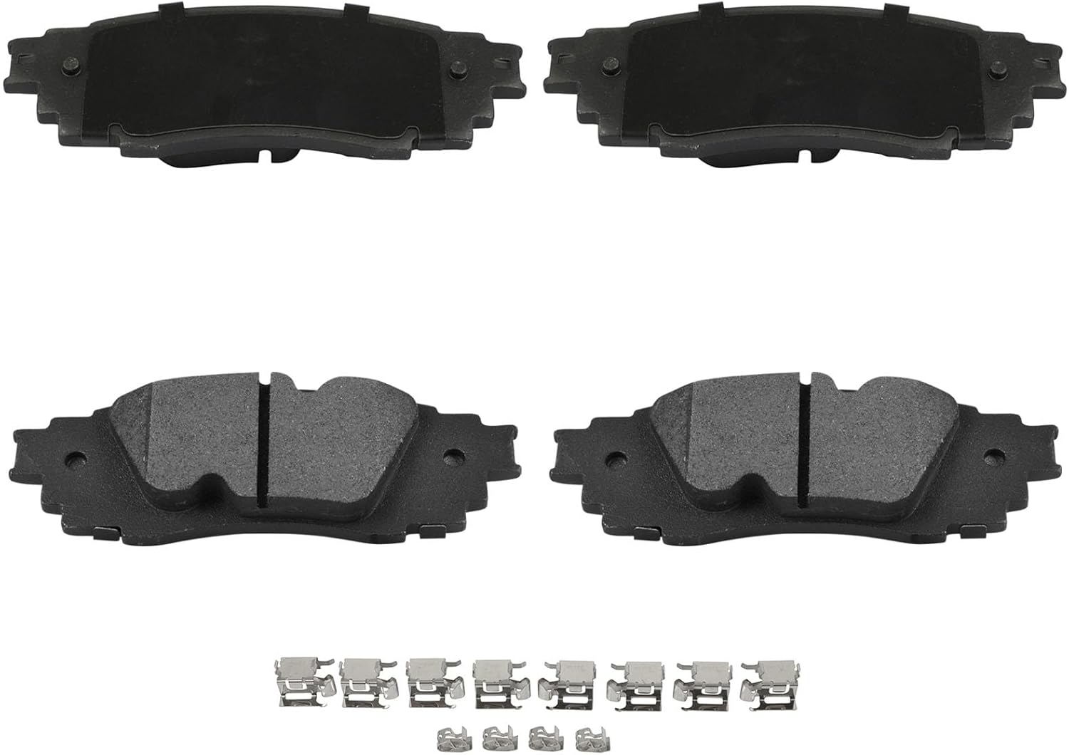 AUTOMUTO 4PCS Rear Metallic Disc Brake Pads Set D1879 For Lexus ES250 21-22/RX350 16-22/RX350L 18-22/RX450h 16-22/X450hL 18-22/UX200 19-22/UX250h 19-22,For Toyota C-HR 20-21/RAV4 19-21/Venza 21-22