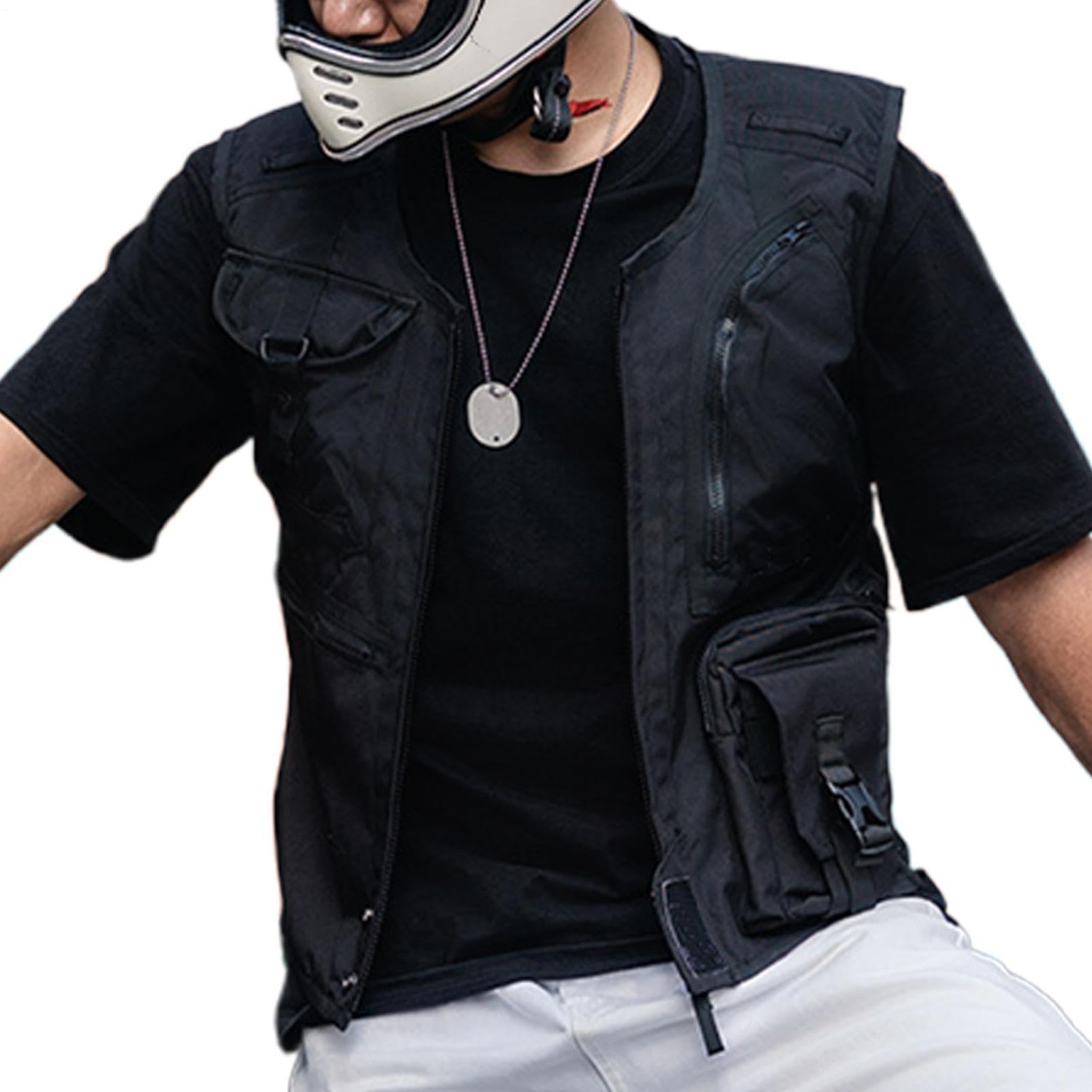 Gilet Moto Homme Équipement de sécurité respirant et résistant à l'usure | Gilet veste moto Équipement de Sécurité Résistant à l'Usure, Trajet Urbain, Longue Distance, Randonnée, Alpinisme,