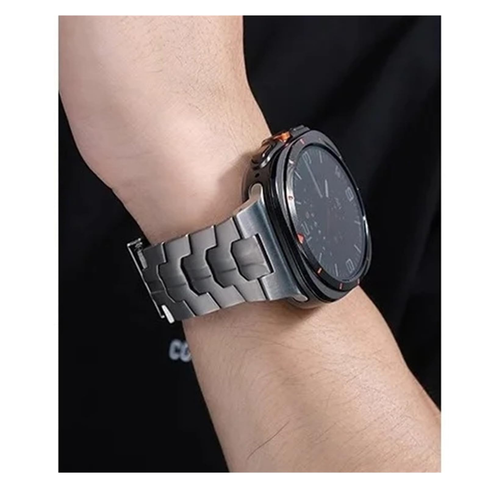 Compatible With Watch Ultra Smartwatch With Metal Strap For Men No Gaps Watch Chain Suitable For Daily Wear(Titanium color)