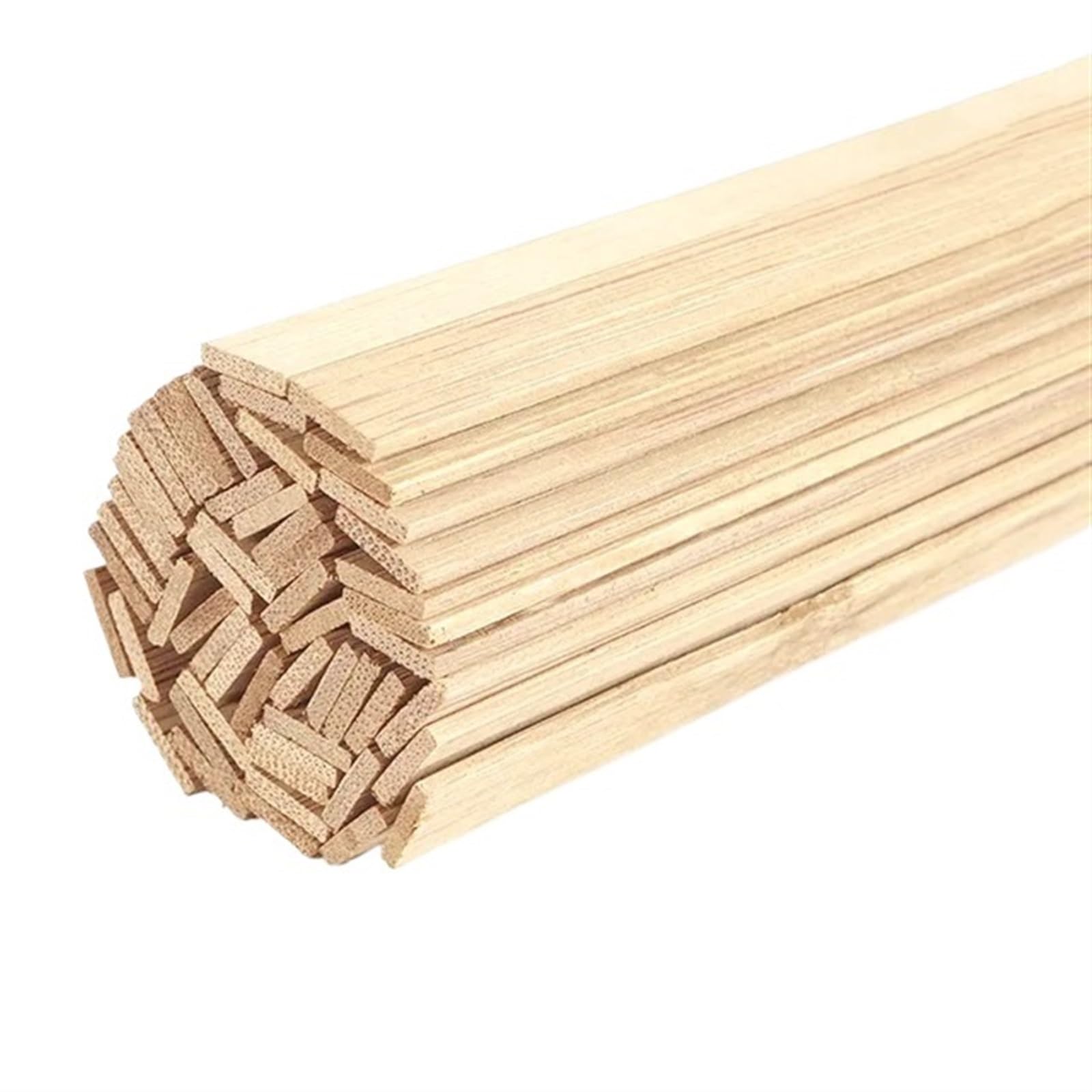 Weitingkkk One Color Wooden Sticks For Crafts, Wooden Dowels Balsa Wood Sticks Multiple Sizes Model Building Diy Accessories(2X10x200mm 50Pcs)