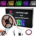 G GEEKEEP Battery Powered Led Strip Lights, Geekeep Waterproof RGB Led Strip Rope Lights with Remote,USB Cord and Bonus Roll Adhesive Tape (2m/6.56ft)