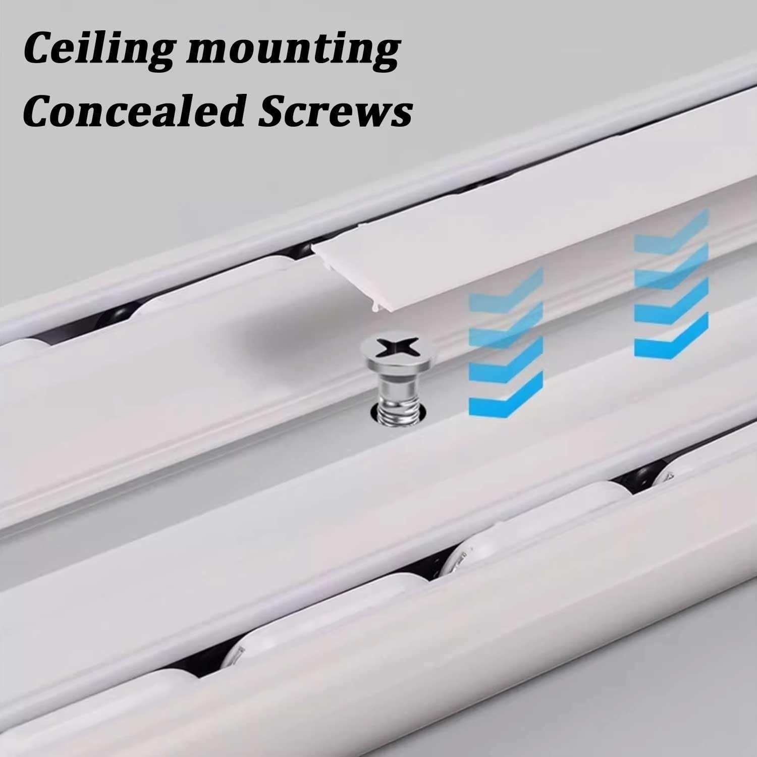Heavy-Duty Ceiling Curtain Track Set - Double Rail with Silent Pulley - Custom Size Room Divider for Privacy in Open Spaces - Durable Aluminum, White, 4m (13.1ft)