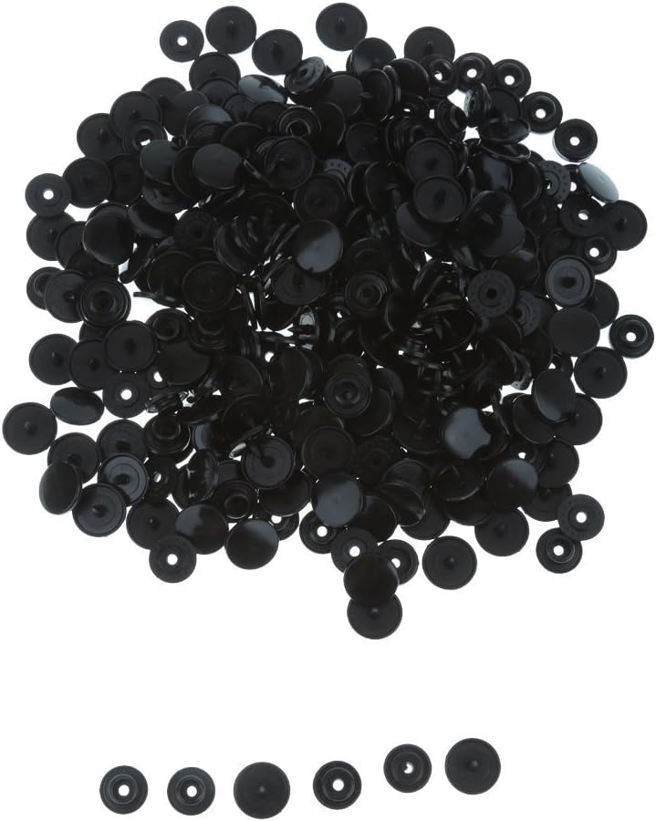 Weddecor No-Sew Genuine KAM Snap Press Plastic Fasteners Buttons T5 Size for DIY Arts & Crafts Clothing Kid Wear Bibs Diapers Woollen Fabrics, White, 500pcs