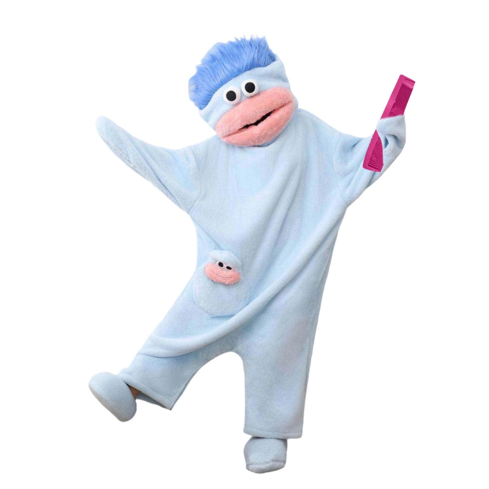 Mono Tonto, Divertido Pijama Verde De Monstruo De Boca Grande, De Monstruo De Felpa Suave Y Acogedora