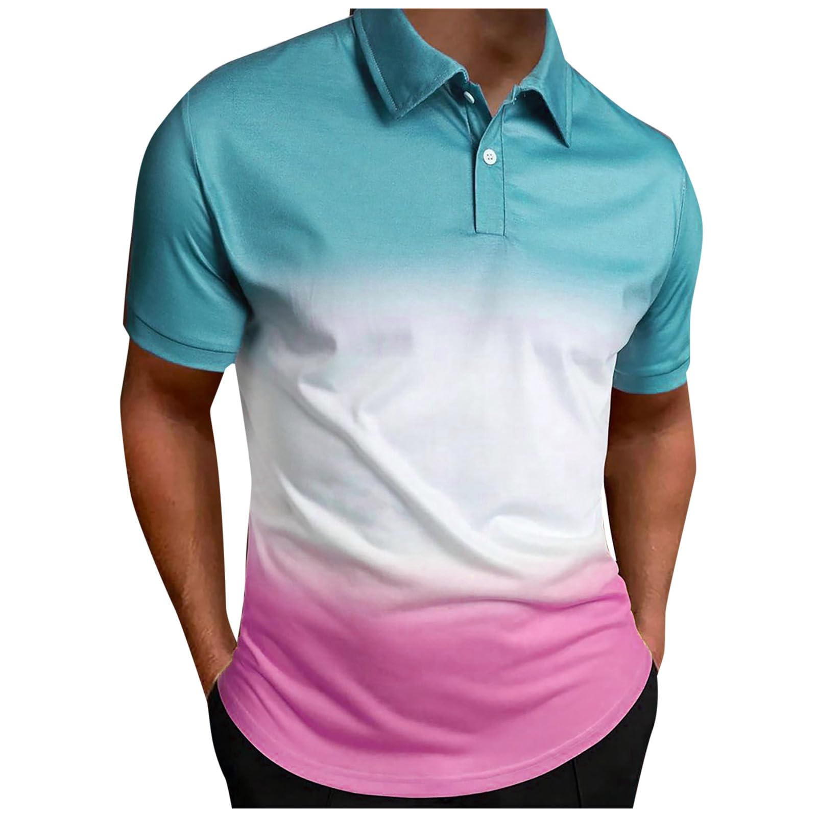 Générique Genérico Hombres Polo Manga Corta Transpirable Verano Polo Polo Manga Corta Hombre Corte Clásico Polo Hombre Llano Transpirable Playa Camisa Vichy Hombre Moda Hombre Polo