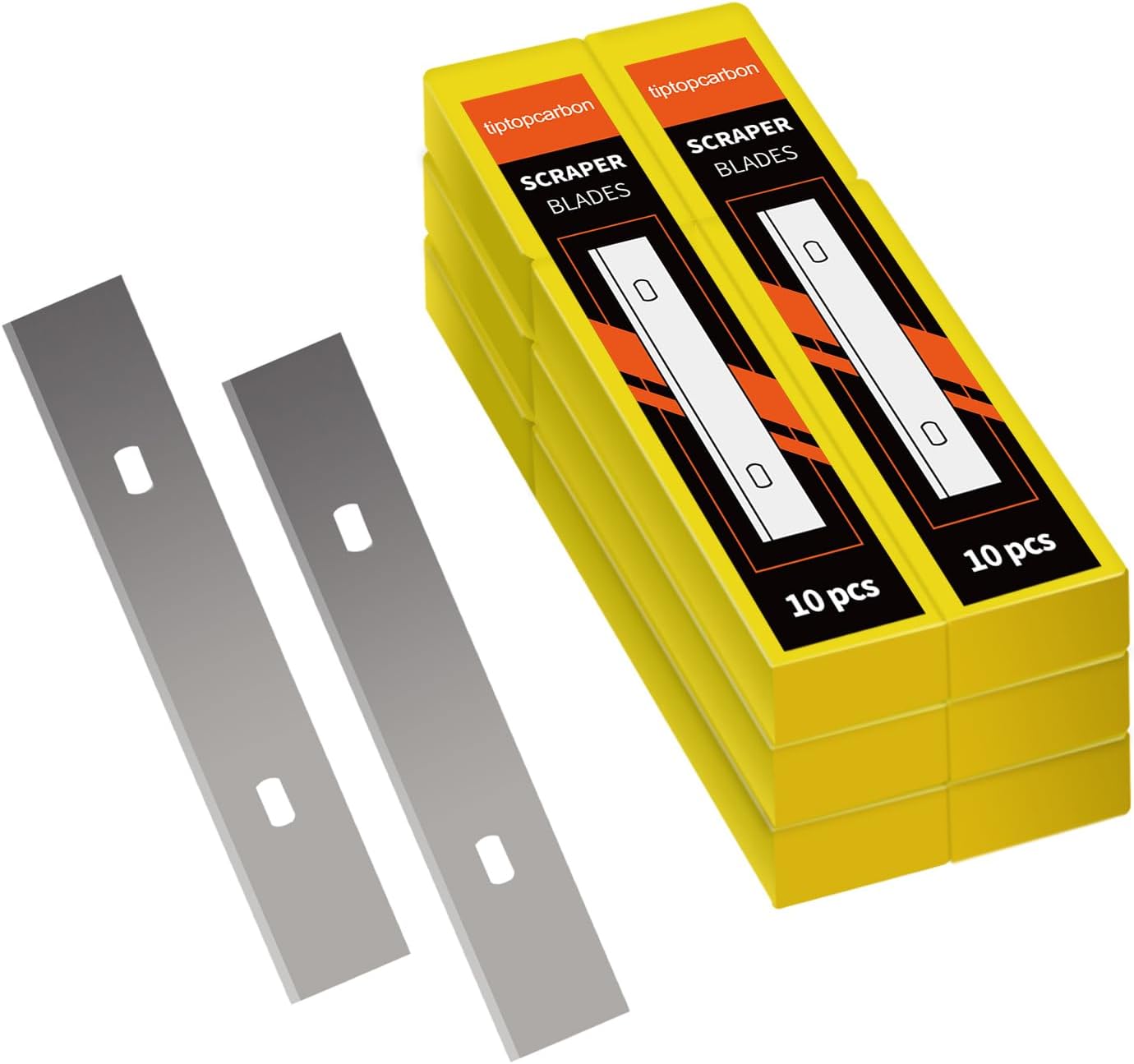 4" Scraper Blades 60 pcs Replacement Stainless Steel Razor Blade for Scraper to Remove Wallpaper Adhesive Vinyls