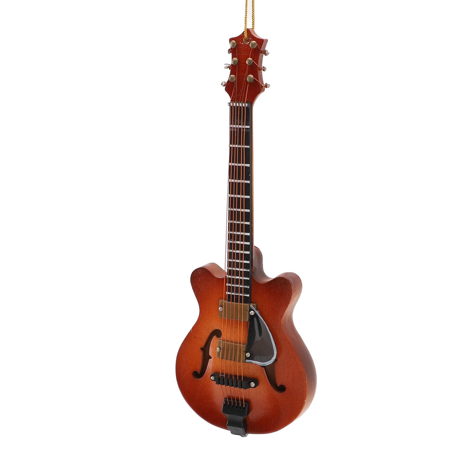 Guitare miniature en tilleul EMUKOEP fait main pour décoration raffinée