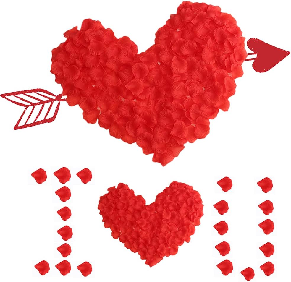 2000 PCS Fake Rose Petals for Proposal Decorations and