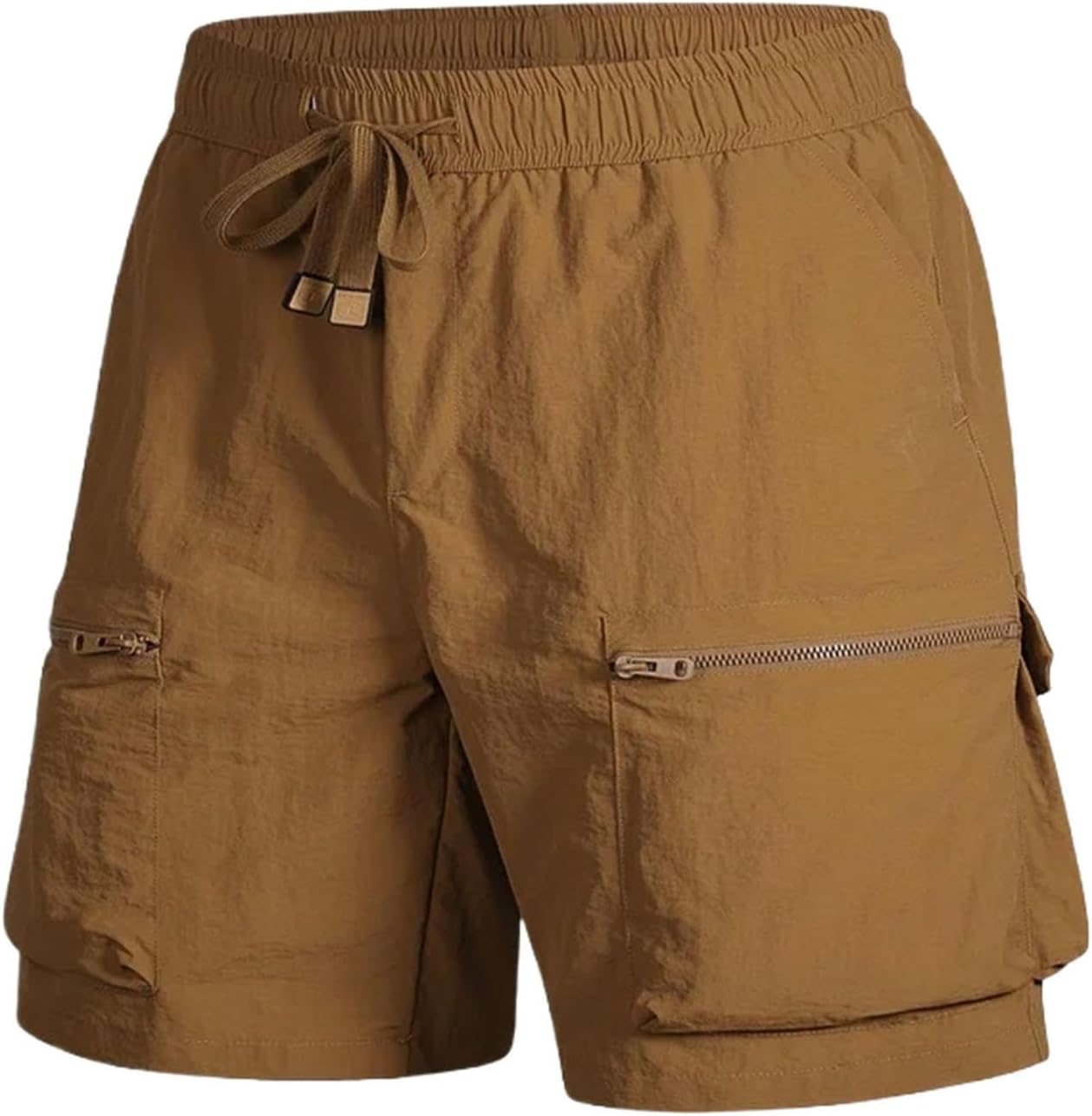 Men's Hiking Cargo Shorts with Quick Dry Breathable Pants Zipper Lightweight Casual Shorts with Multi-Pocket