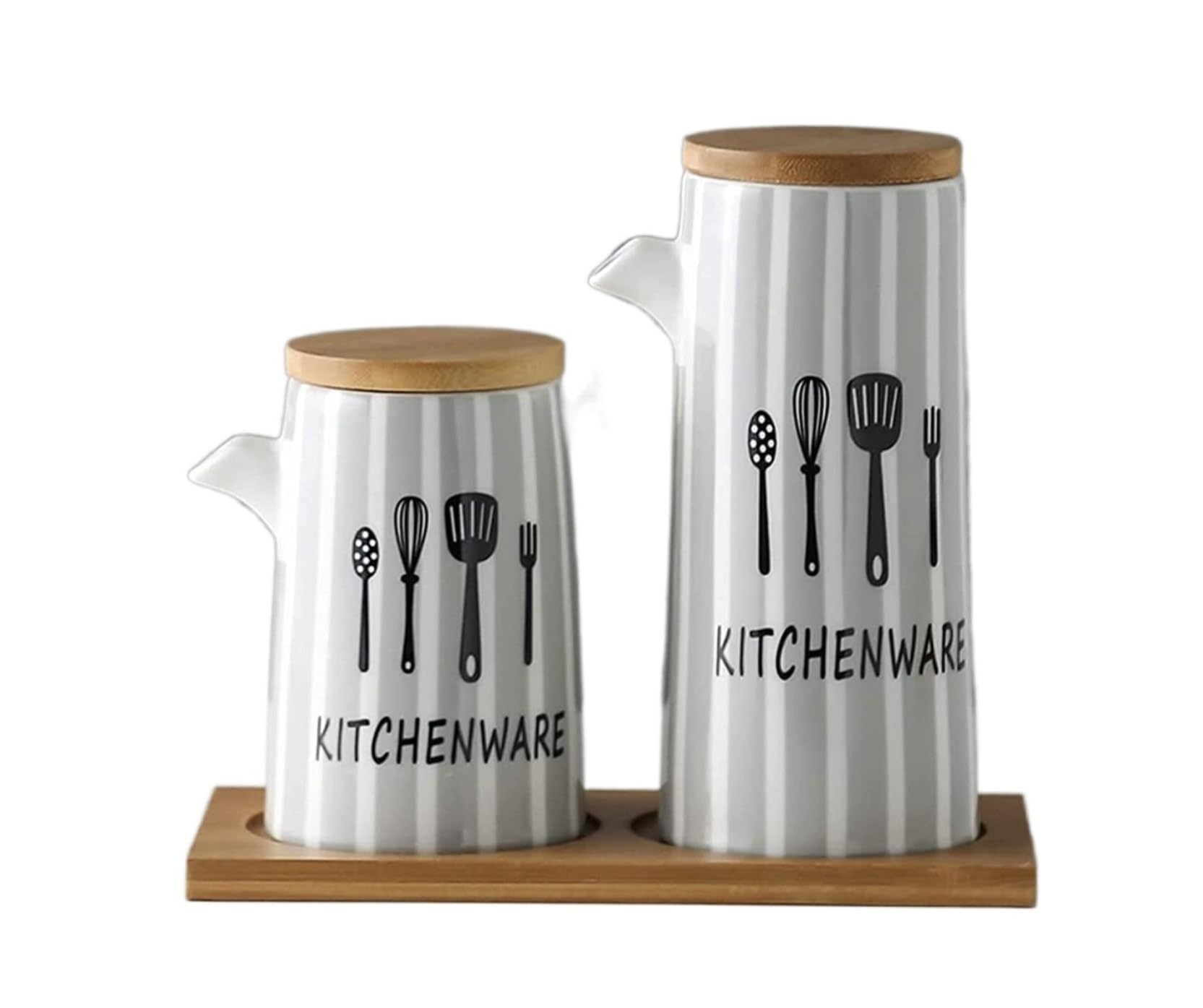 Set Olio e aceto Ampolla for Olio e aceto Home Essentials Bottiglie Dispenser for Olio e aceto in Ceramica con Tappo in Sughero-Bottiglia for Olio Oliera