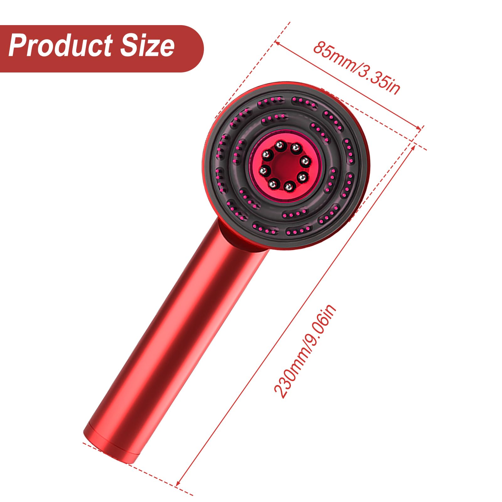 Cepillo de masaje para cuero cabelludo, onda de luz roja y azul, masajeador eléctrico multiusos con 3 modos de masaje, peine de masaje para el cuero cabelludo, aplicador de aceite para el cabello,