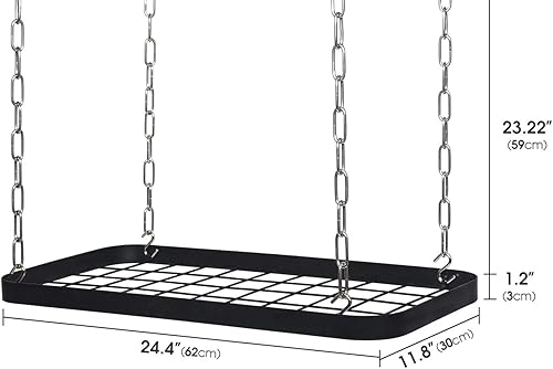 Miniatura 7 de JACKCUBE DESIGN MK397B - Organizador de ollas y sartenes colgantes para montaje en pared, estantes de almacenamiento para utensilios, utensilios de