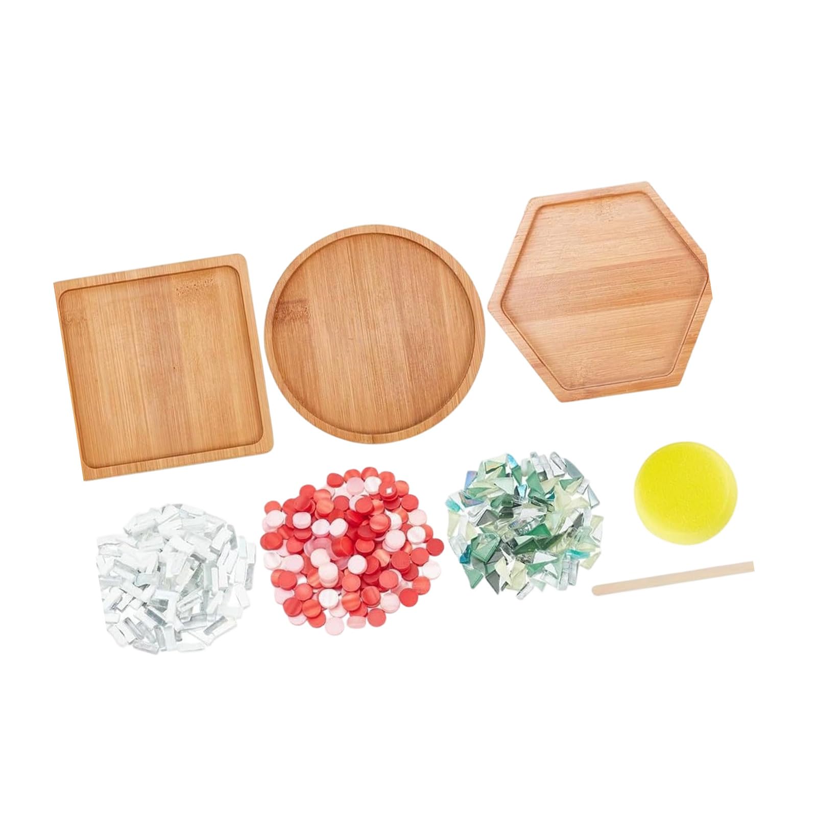 Buxuaaaa Coasters Set with Assorted Glass Tiles for Adults Creative Handcraft Project Adult Craft Set