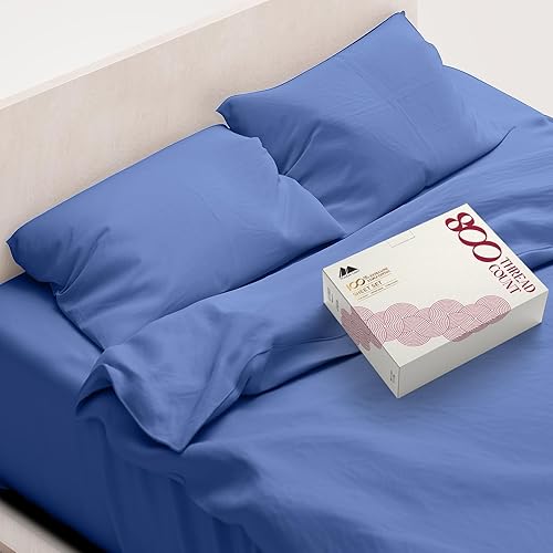 Miniatura 1 de Mayfair Linen - Juego de sábanas de 100% algodón de fibra larga, tejido de satén que proporciona una sensación suave y sedosa, se adapta a colchones