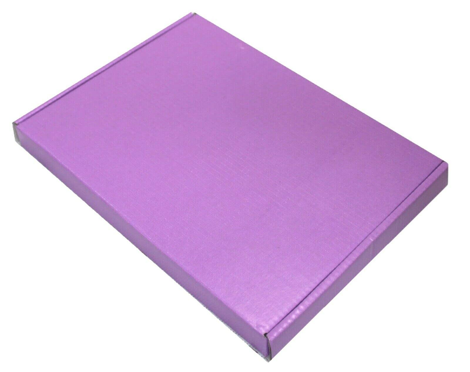 MEG4TEC 100 Pack Shipping Coloured Boxes Cardboard Large Letter PIP Mailing Gift Box (Purple, C5 (22.5cm x 16cm x 2cm))