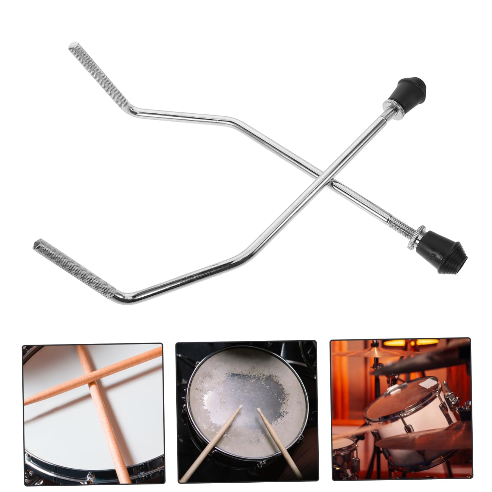 NULYLU 2pcs Metal Drum Legs Riser Floor Foot Replacement Set Mount for Drum Set Snare Stand