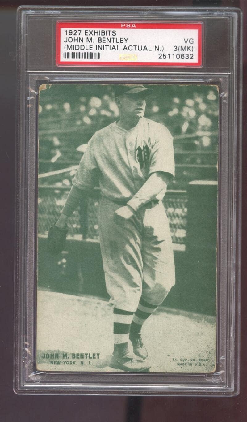 1927 Exhibits John Bentley M. N PSA 3 (MK) Graded Baseball Card Exhibit New York