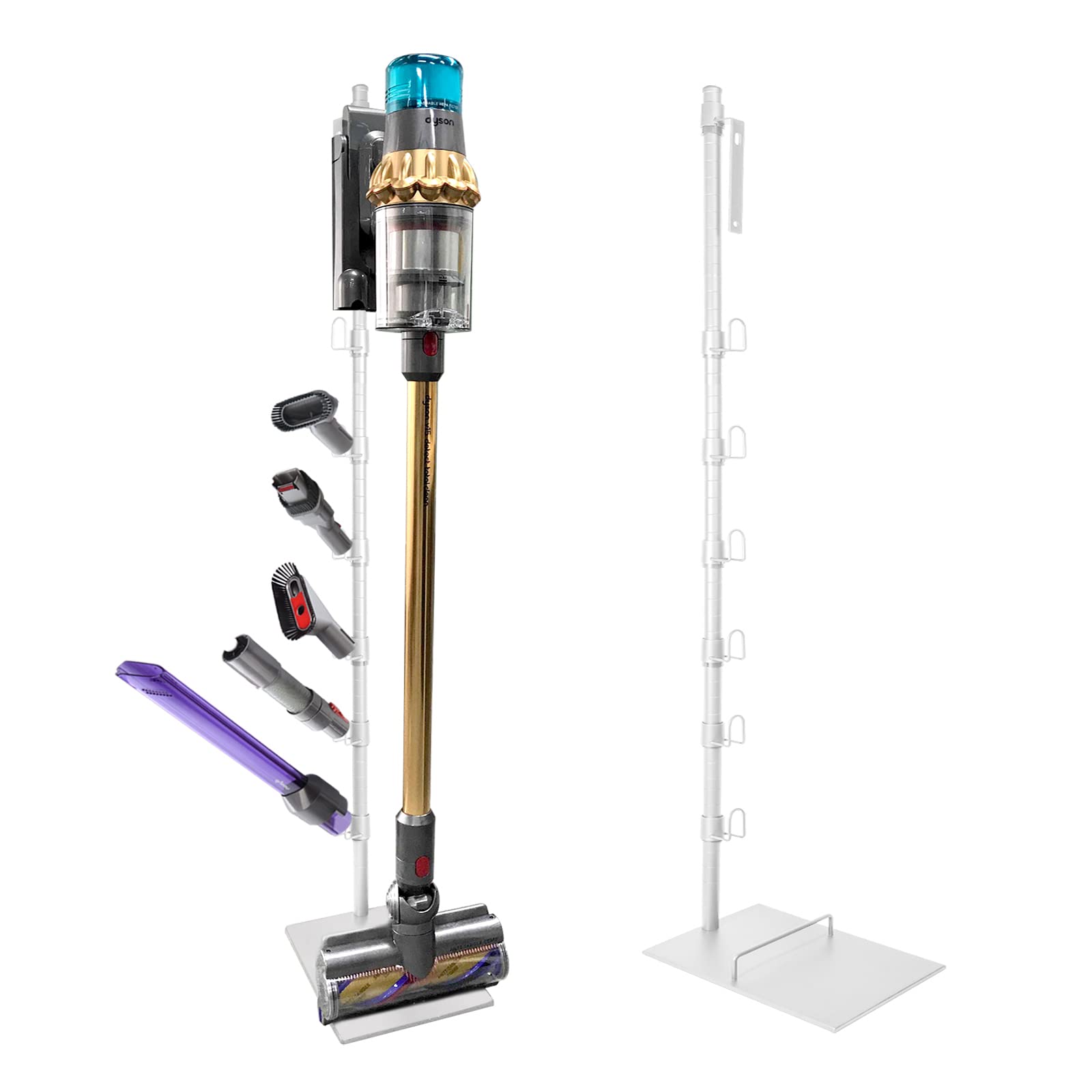 360Tronics Cordless Vacuum Stand for Dyson - V15 Detect V11 V10 V8 V7 V6 - Docking  Station Bracket Accessory Holder for Dyson Detect Animal Outsize Torque  Drive Absolute Vacuum Cleaners, 6 Hooks :
