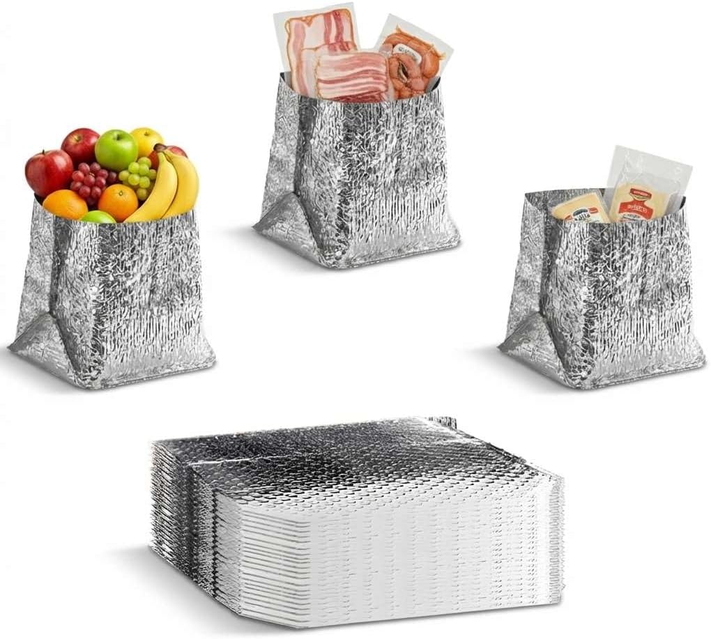 12x12x12 Cooler Liner Material, 25 Pack Insulated Bubble Wrap for Shipping Cold Items and Food