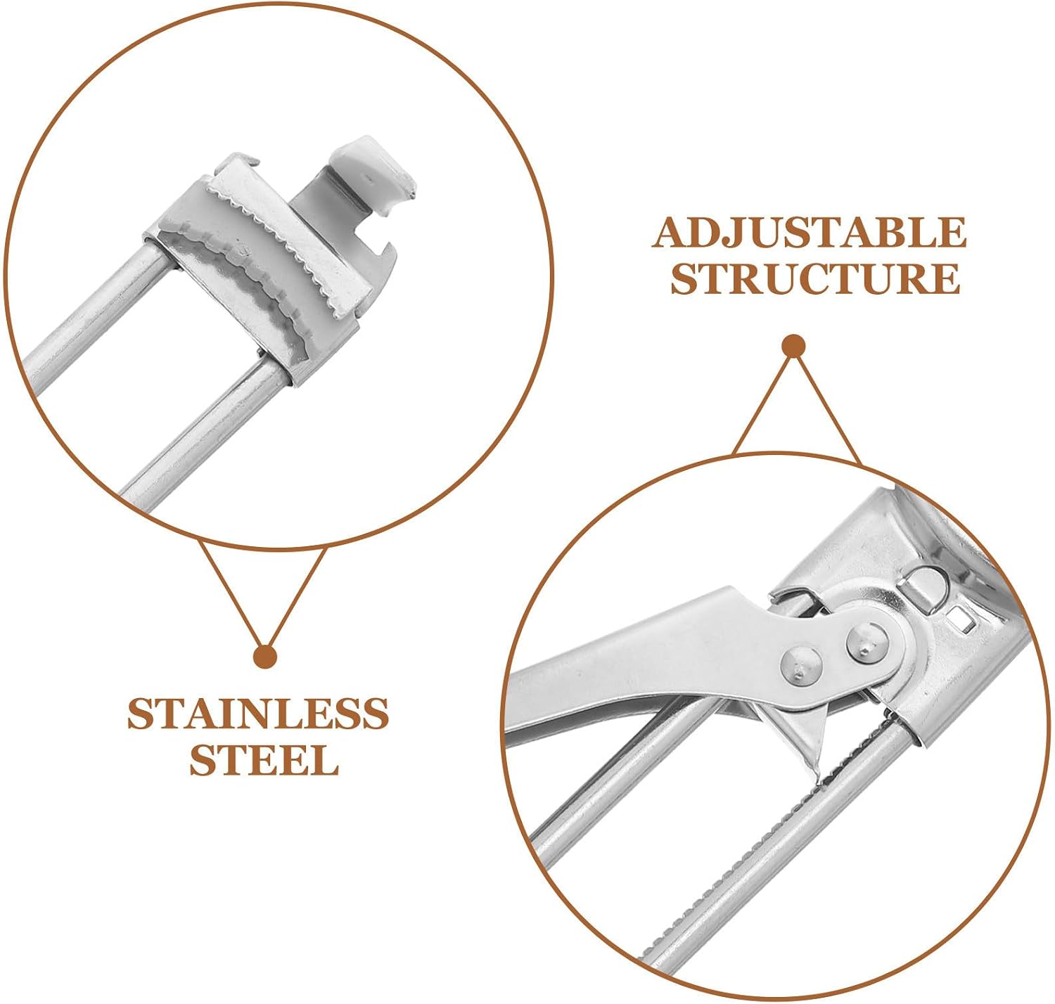Adjustable Stainless Steel Jar Opener Multi-function Bottle Opener | Weak Hands and Seniors, Line-shaped Ergonomic Handle, Fits Lid Sizes, Silver Finish for Kitchen or Party Use