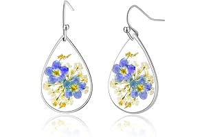 Pressed Flower Earrings: Romantic Floral Art Meets Sterling Silver