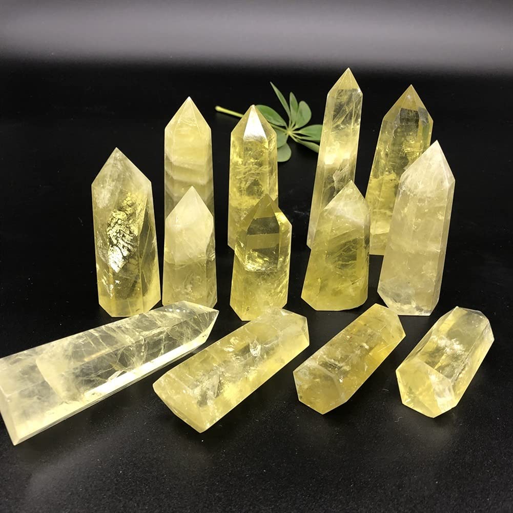 Zdrowie i gospodarstwo domowe naturalny cytryn kwarc kryształ obelisk różdżka punkt leczniczy 1 kg 10-15X