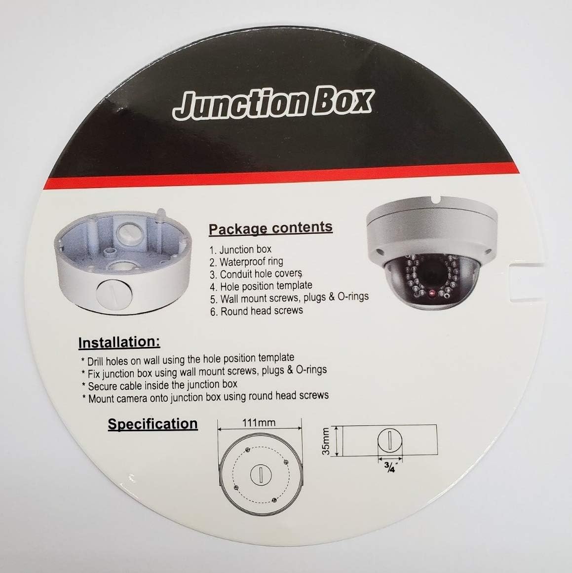 🛒 Crazy Deals Kenuco CB110 DS-1280ZJ-DM18 Conduit Base for Hikvision Dome Camera DS-2CD2142FWD-I (8 Pack V2)