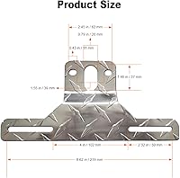 Vista 5 de Marco de Soporte para Placa de Matrícula de Remolque - Soporte de Aluminio Resistente para Camiones, Remolques, RVs, Barcos, 1 Paquete de Placas