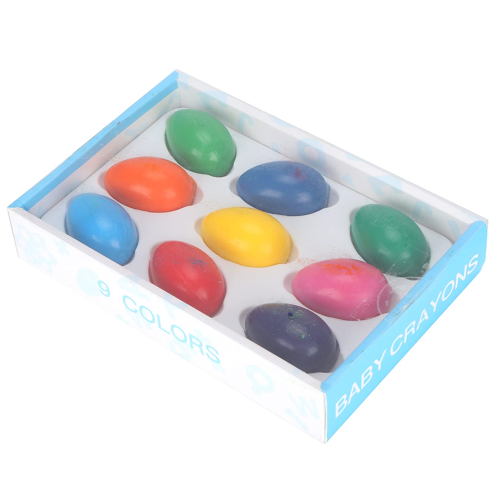 Crayons De Peinture Lavables Forme D’œuf – Lot De 9 Couleurs Vives, Non Toxique, Dès 3 Ans