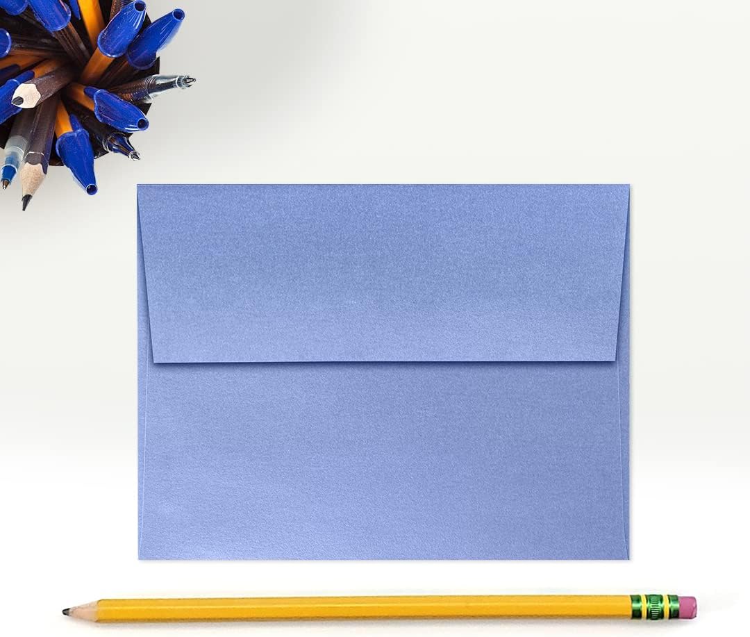 LUXPaper A2 Invitation Envelopes (4 3/8 x 5 3/4) - Vista Blue Metallic (250 Qty.)