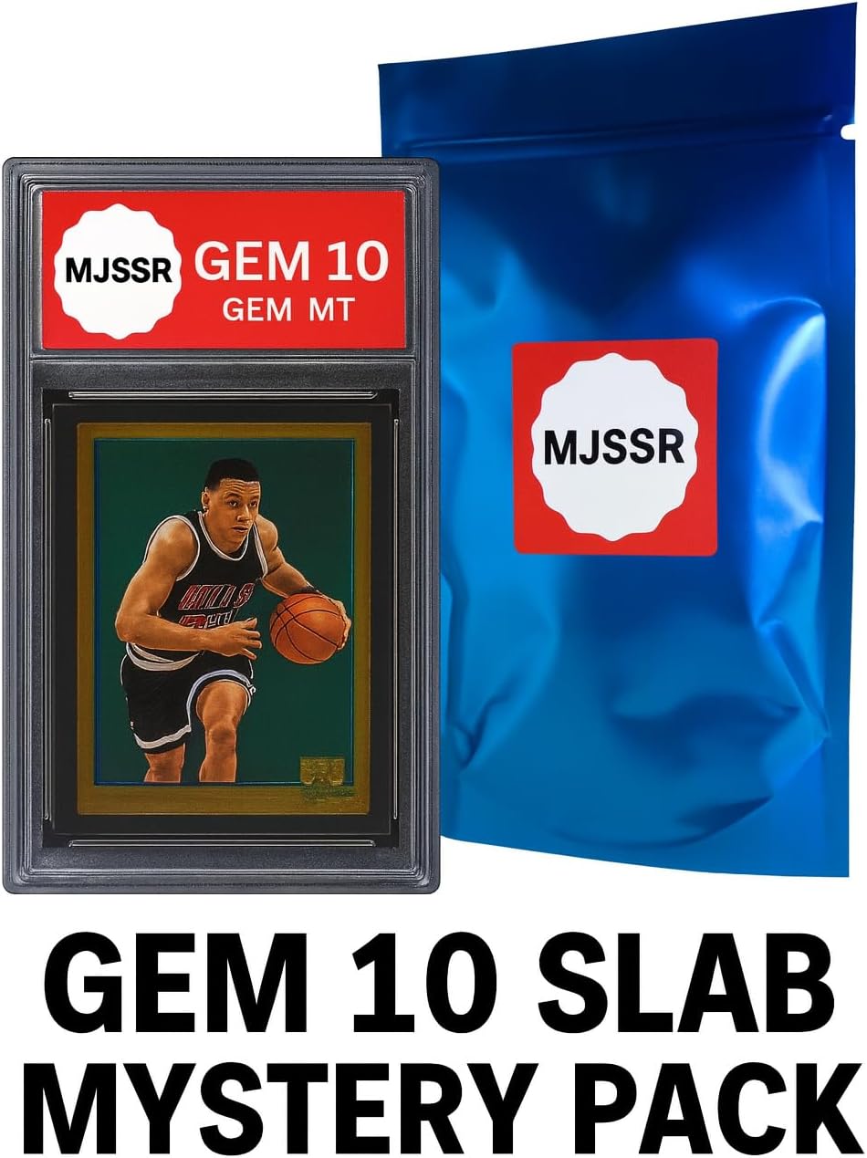 One (1) Graded 10 Gem Mint All-Sports Card Mystery Pack PSA, BCCG, SGC, BGS: Hockey, Football, Basketball, Baseball, Golf: Current Stars, Hall of Fame Players, Rookies, Pros from The Past