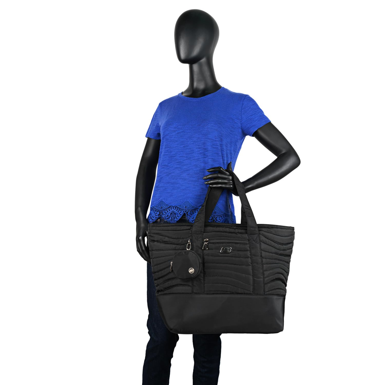 Skechers - Bolso Shopper Mujer Espacioso y Elegante Bolso Hombro Mujer Casu