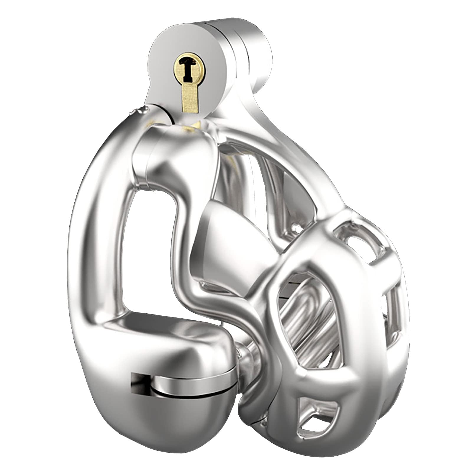 Heyie Men's S Tainles Steel Chastity Cage Chastity Cage Peni Cage Chastity Belt For Metal Peni Cage M Bondage Fetish Chastity Cock Cage Chastity Tainles Steel Chastity Cage (Color : Ize