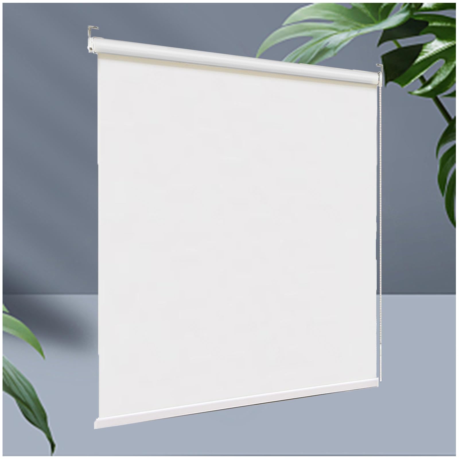 Blackout Roller Blinds 45/60/85/100/115/130cm, Thermal Roller Shades for Windows, Blackout Curtains, Waterproof Sunshade Roller Blinds, Customizable,white-50x165cm/19.5 * 65in