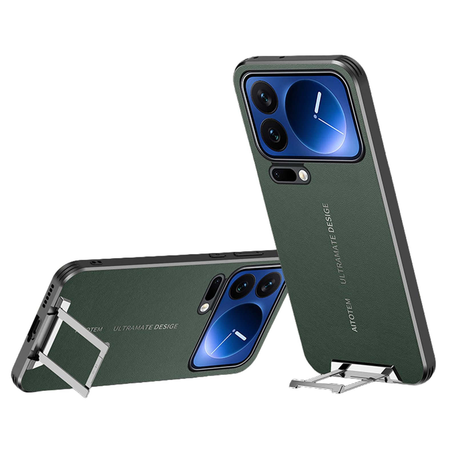 Coque cuir vert Xiaomi 17 Pro Max premium avec étui protecteur