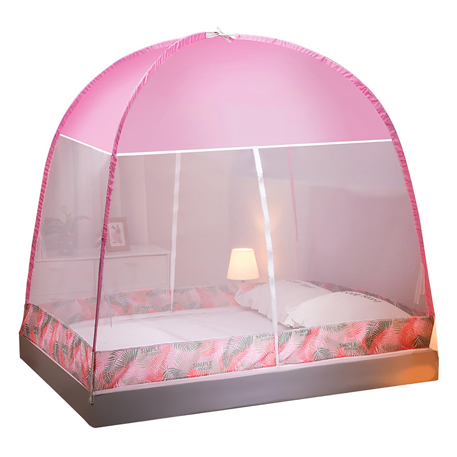 Moustiquaire Lit Camping Double Portable Voyage Maison Anti Moustique Tente Pliable Adulte Fond Sommeil,D,150 * 200cm