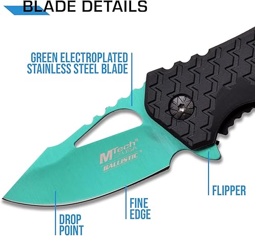 Miniatura 46 de MTECH USA - Navaja plegable con apertura asistida por resorte Cerveza Lager