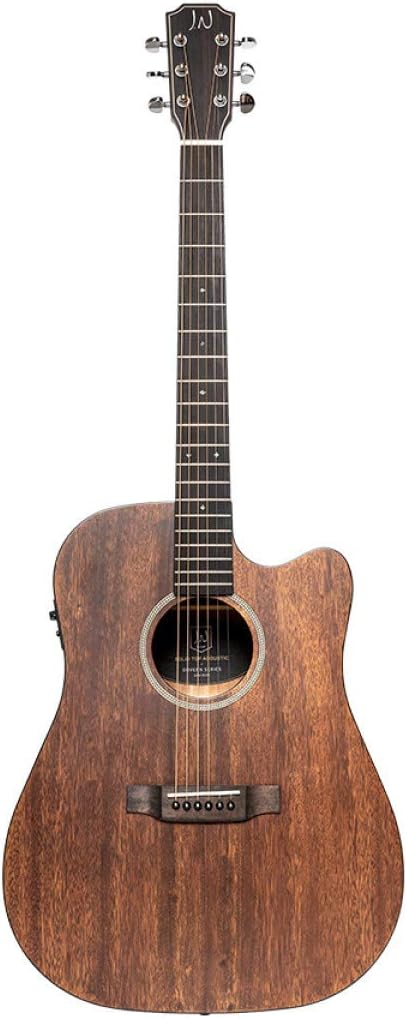 JN Guitars Dovern Series 6 String Acoustic-Electric Guitar, Right, Natural, Full (DOV-DCFI)