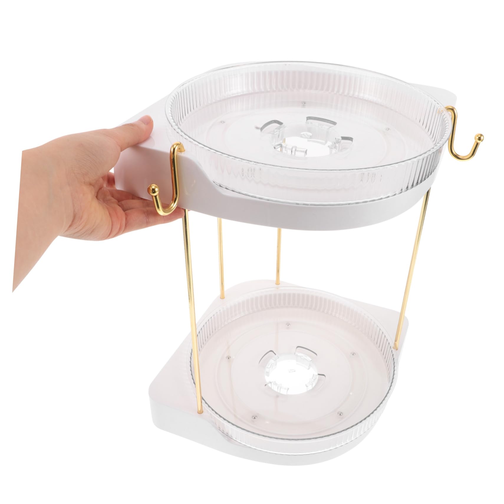POPETPOP Drehbarer Kosmetik-organizer Aus Staubdicht Stufigem Lagerregal Stehender Make-up-organizer Rotierendes Make-up-regal Für Badezimmer Und Eitelkeit