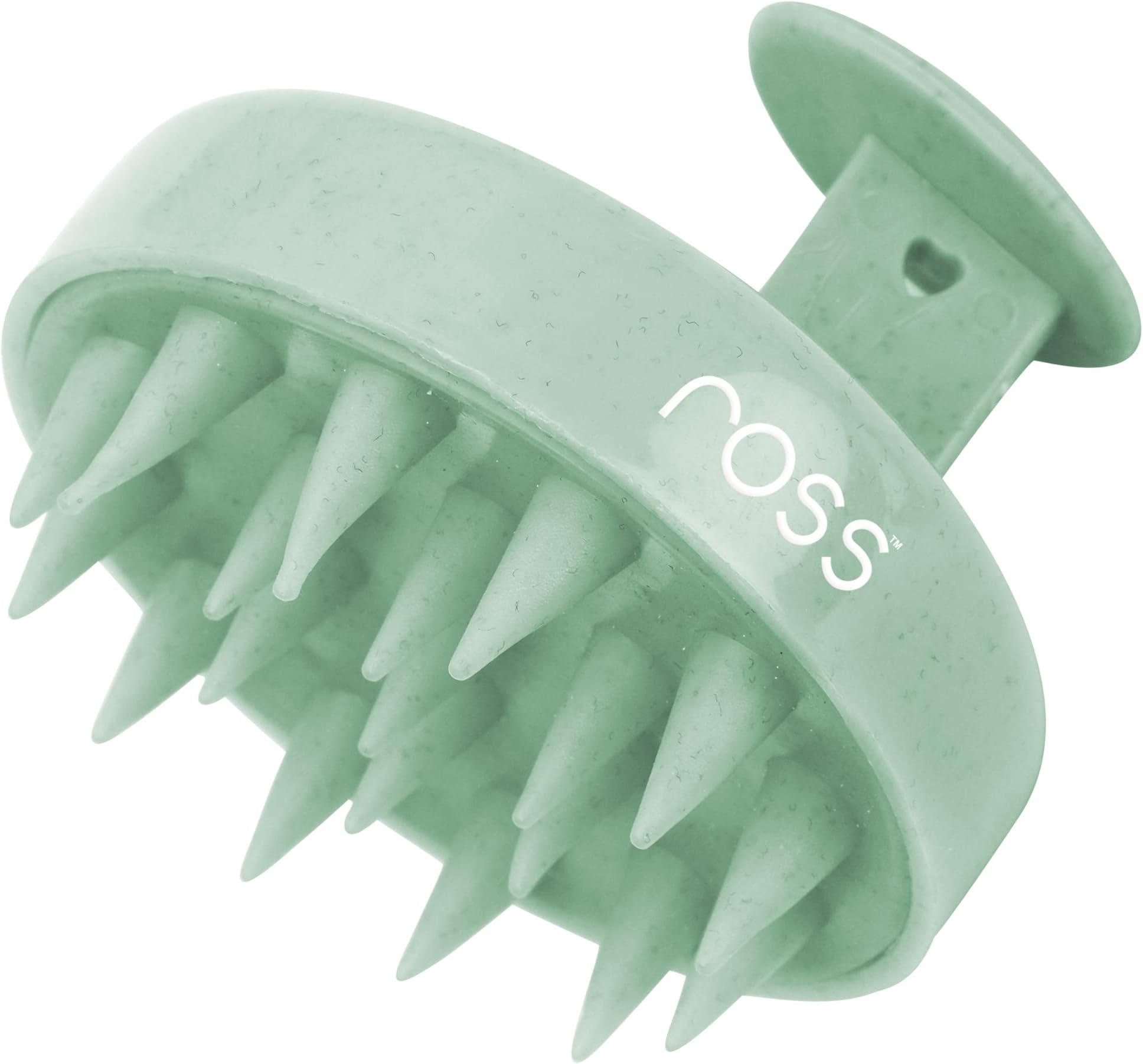 - Round Manual Scalp/Head Massager Shampoo Hair Brush, Super Soft Bristles, Exfoliating, Anti-Dandruff (Light Green)