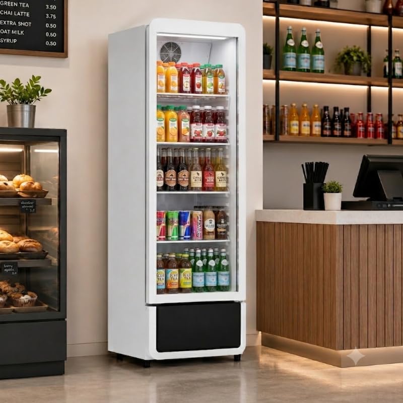 Générique Armadietto per bevande refrigerato, professionale, 350 litri, bianco, 1 anta a battente