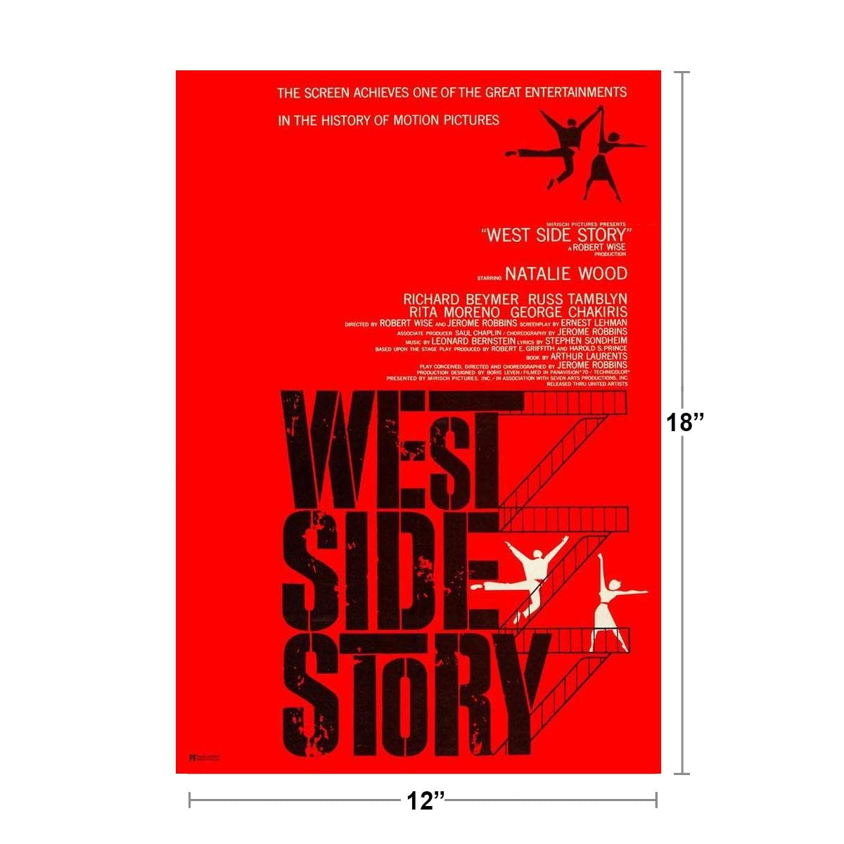 Amazon.com: West Side Story Poster 1961 Vintage Movie Theater Room