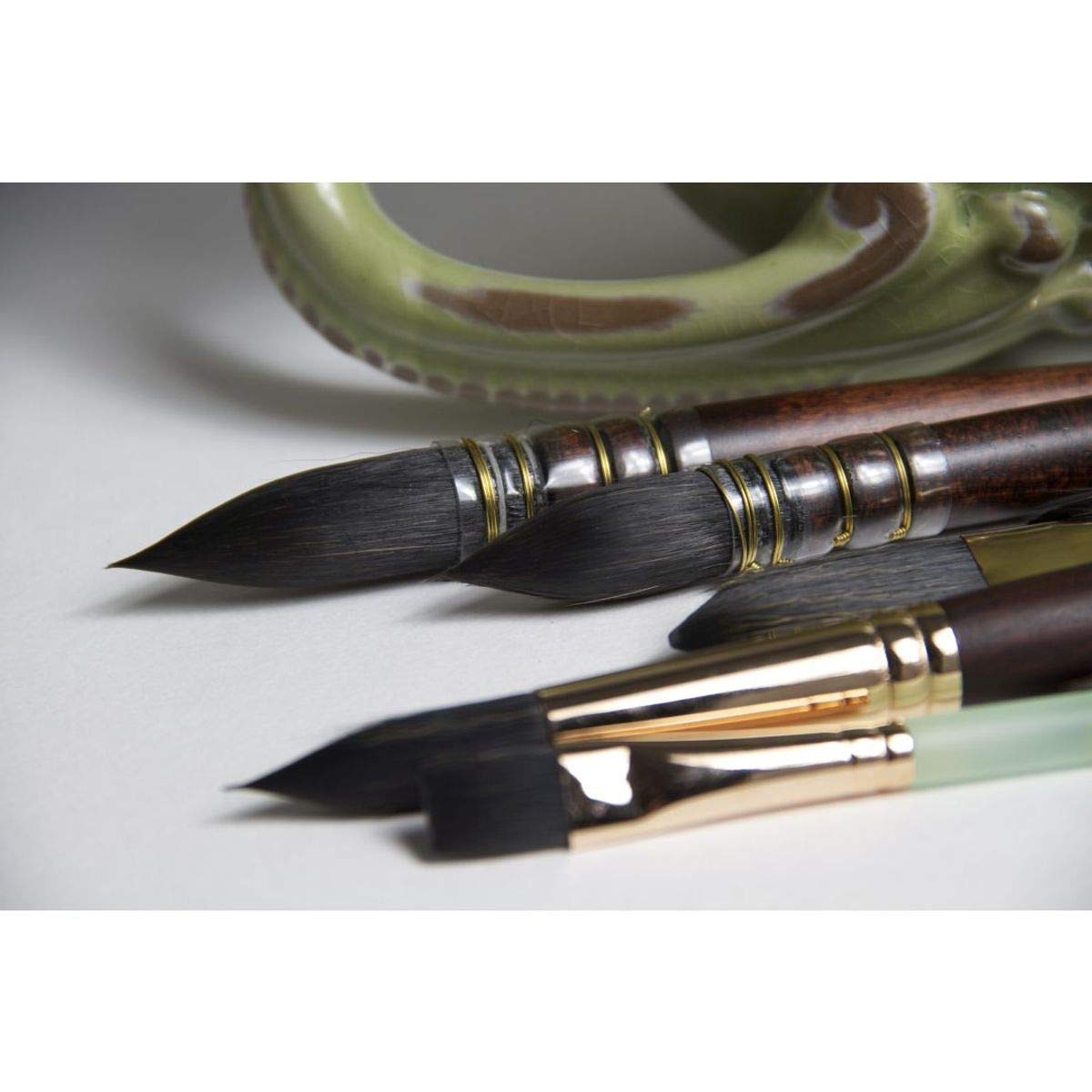 KABEER ART Pointed Synthetic Watercolor Quill Mop Brush Size 7 2