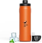 CHEERFUL GOAT Ceramic Water Bottle for Coffee,Protein Powder,Milkshake 25OZ | Ceramic Lined Stainless Steel Coffee Thermos, Leak-Proof Lid, Dishwasher Safe for Gym, Hiking, Camping,Sports Travel Bottle