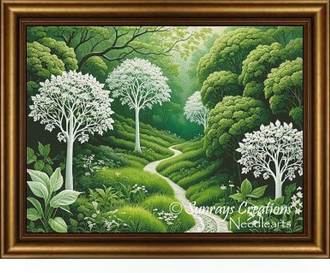 Fantasy Cross Stitch Pattern | A Forest So Rare (Pattern Only, You Provide The Floss and Fabric)