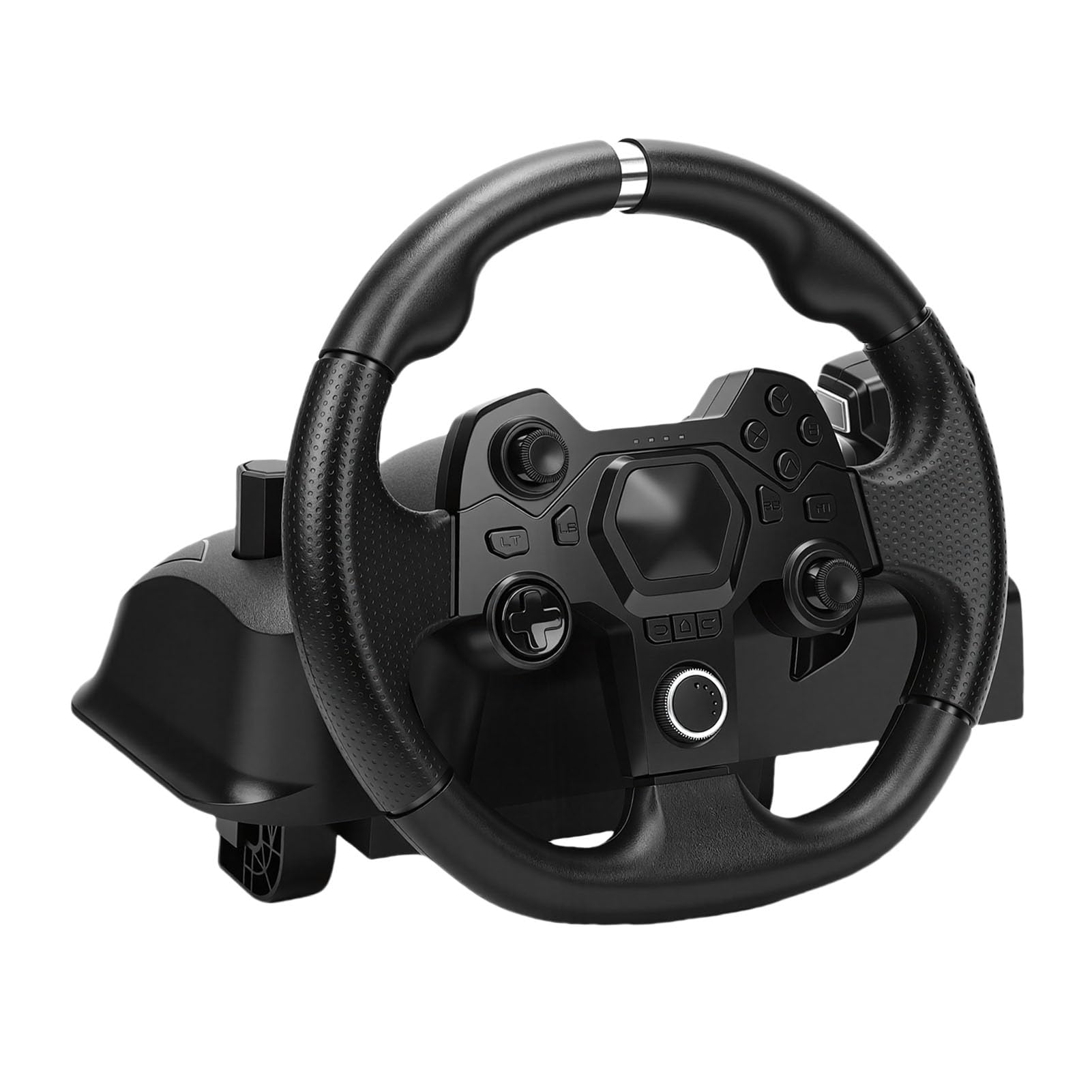 Fabater Driving Force Racing Wheel and Pedal Set, Volante Ajustable de 11 Pulgadas para Consola de Juegos, PC, Accesorio de Escritorio Estable