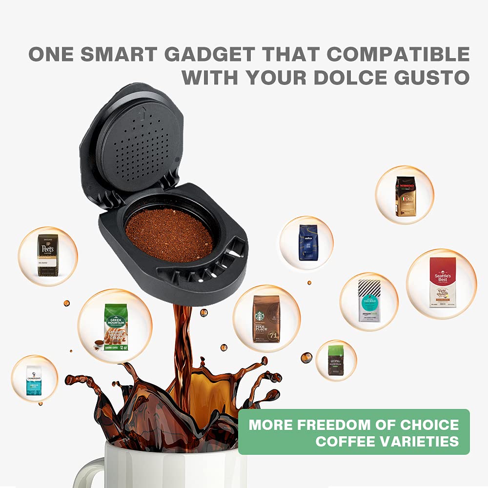 Porta Cialde Riutilizzabili Caffè Dolce Gusto Porta Cialde Caffè Ricaricabili Compatibile per Dolce Gusto Piccolo XS Genis S